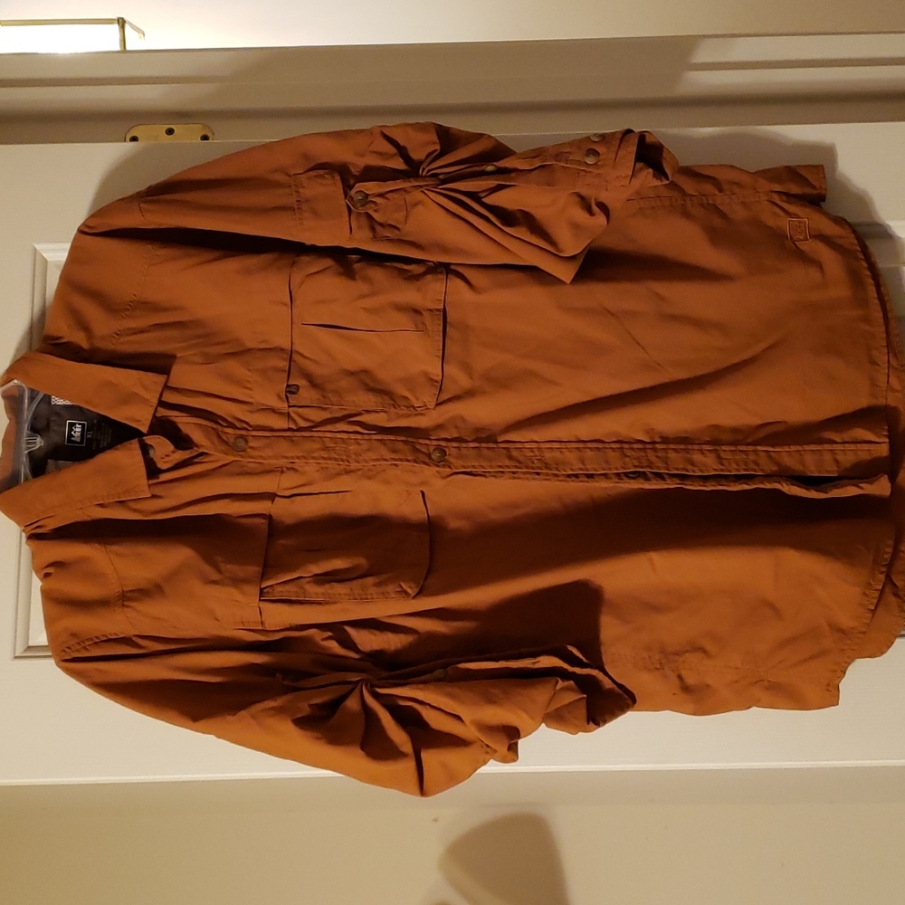 REI Brown/Rust Casual Button-up Shirt